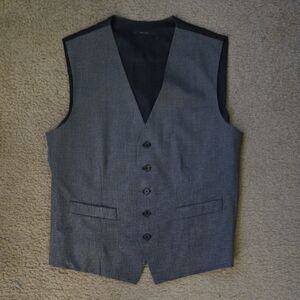 Express Men's Gray Tailored Dress Vest Sz S